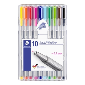 Staedtler Fineliner Triplus 0,3mm set asortat (10)